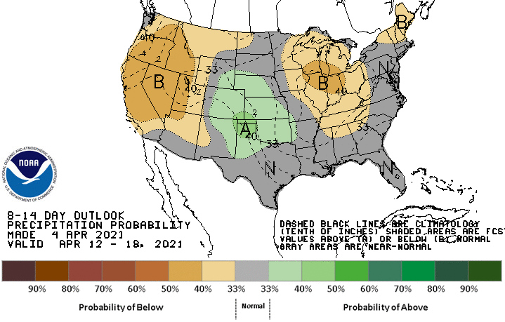 8-14 Day Precipitation Probability Outlook